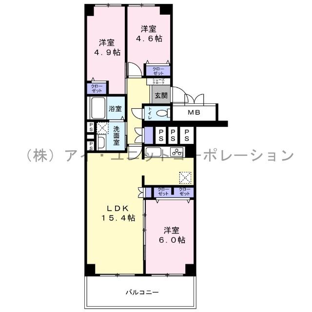 サニーハウス南行徳B棟 間取り図画像