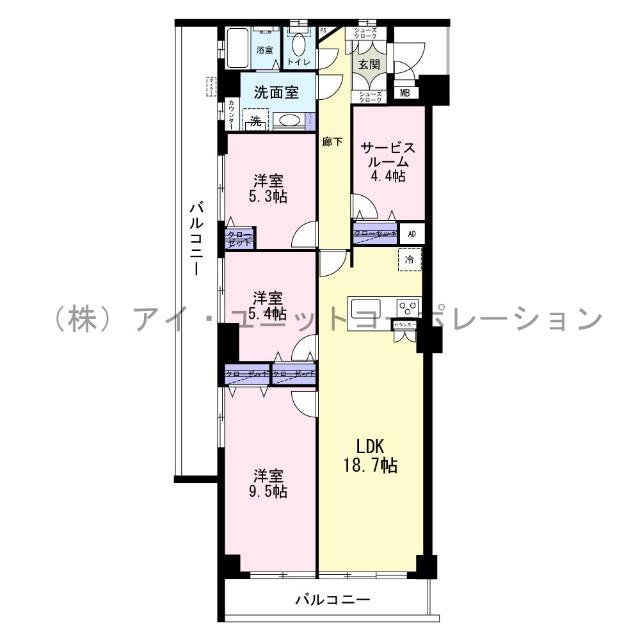 ルネ南市川 間取り図画像
