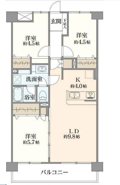 コープ野村本八幡 間取り図画像