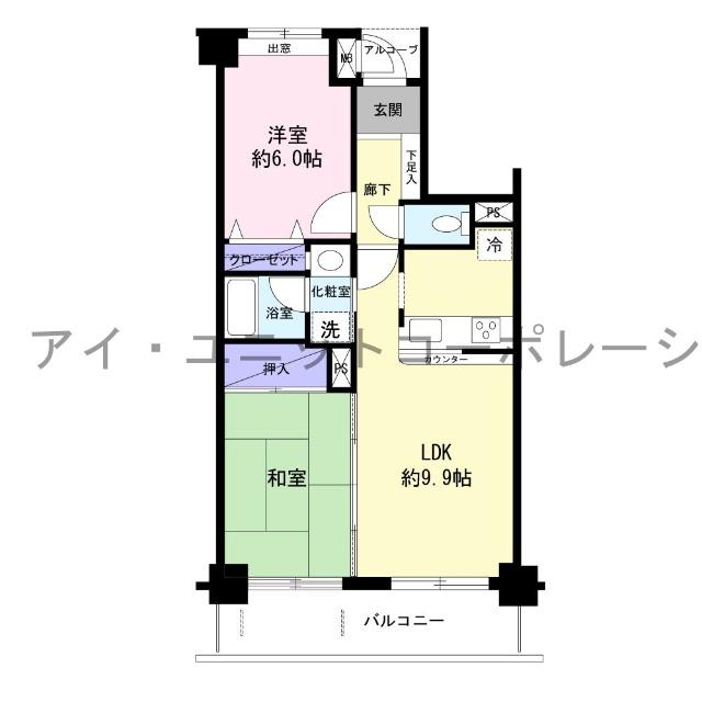 市川市広尾中古マンション 間取り図画像