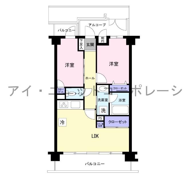 ライオンズガーデン船橋薬円台 間取り図画像