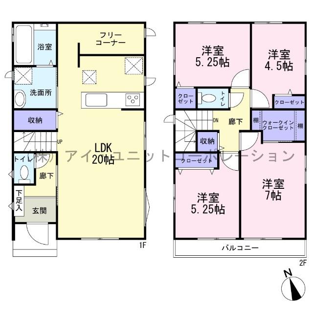 鎌ケ谷市東初富2丁目　新築 間取り図画像