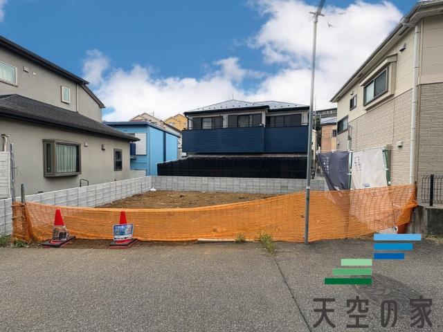 天空の家　船橋市前原西8丁目　建築条件付き売地 前面道路含む現地写真