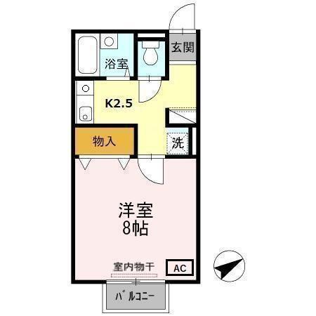 プレミール水主町　A棟（201） 間取り図画像