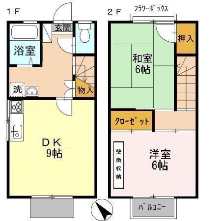 プレジール須田ノ木　B棟（102） 間取り図画像