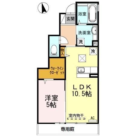 ラルーチェ幸　B棟（101） 間取り図画像