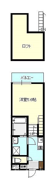 グランディールメゾン福田（202） 間取り図画像
