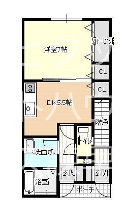 La　Fonte松里A棟（102） 間取り図画像