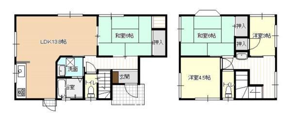 諫早市栄田町一戸建 間取り図画像