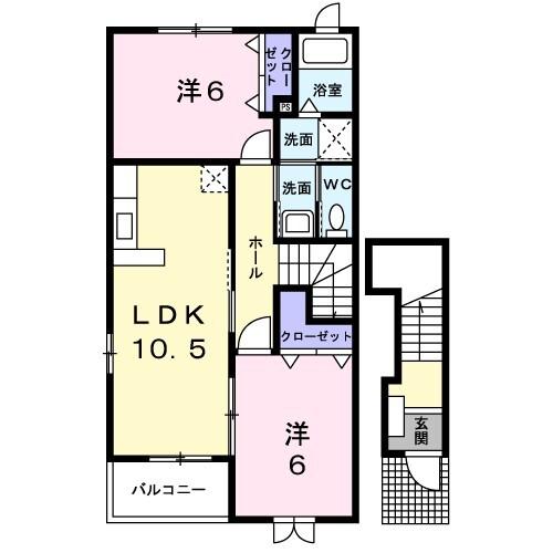 ルーラルＫ　イースト（201） 間取り図画像
