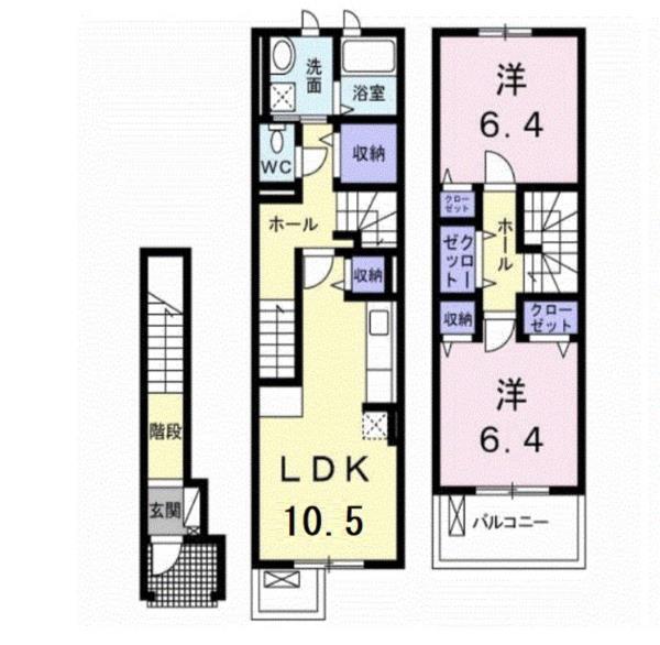 クレメント・ヒル　Ｃ（203） 間取り図画像