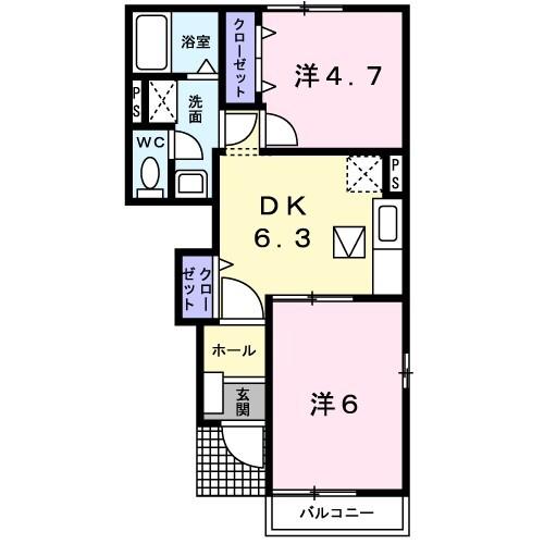 サンリット　ヒルＢ（103） 間取り図画像