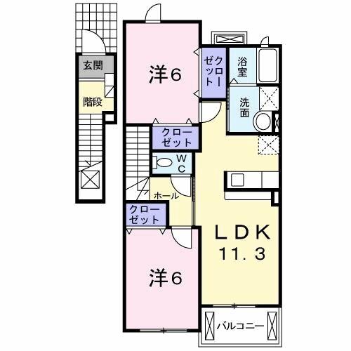 メゾン　キャッスルサイドＣ（202） 間取り図画像