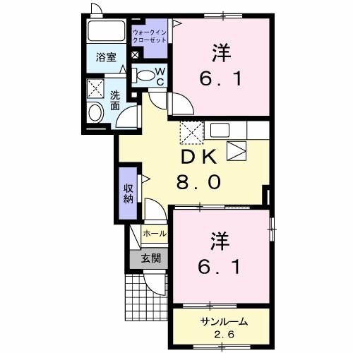 アンアザレアII（103） 間取り図画像