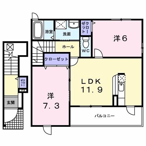 カンフォタブル（202） 間取り図画像