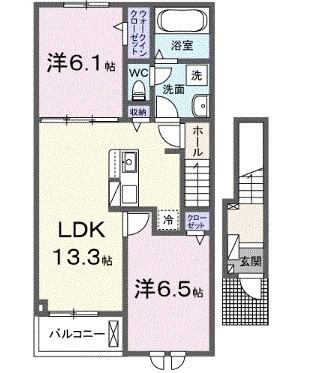 パラディ　久山参番館（202） 間取り図画像