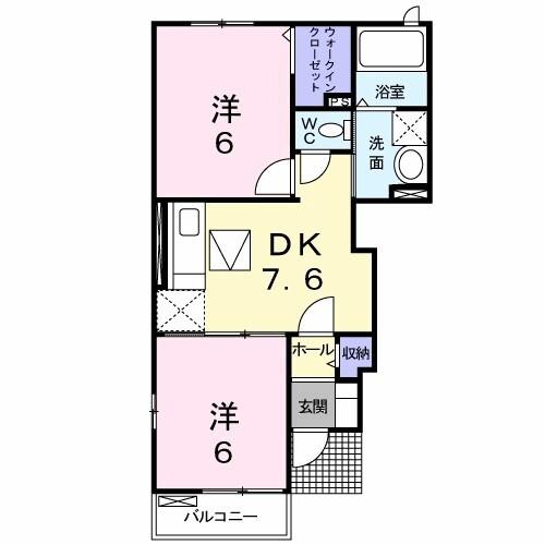 エレガント富の原IIＢ（101） 間取り図画像