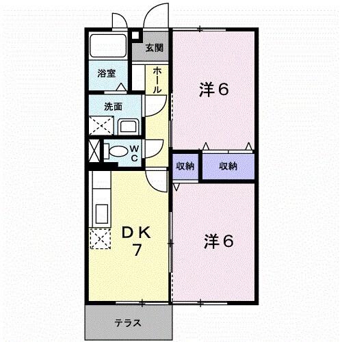 ファミ−ルつたぎＢ（101） 間取り図画像