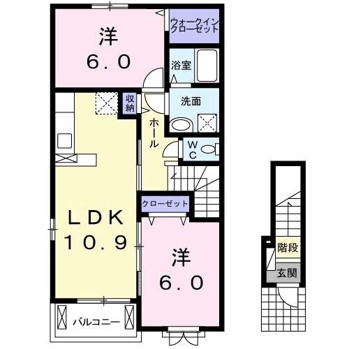 グレイスヴィラＣ（201） 間取り図画像