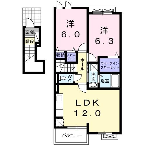 セイバリー　ヒルＡ（204） 間取り図画像