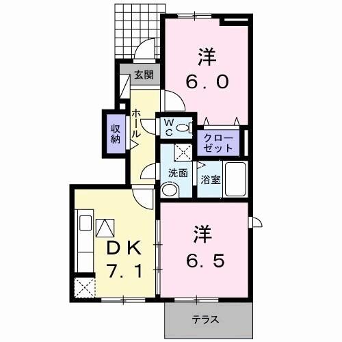 ベルメゾン　Ｂ（101） 間取り図画像