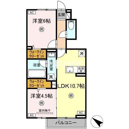 レスアKM（101） 間取り図画像