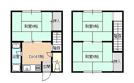 清香アパート　メゾネット（102） 間取り図画像