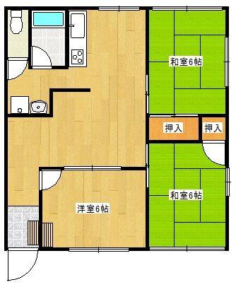 コーポ松尾E棟（201） 間取り図画像
