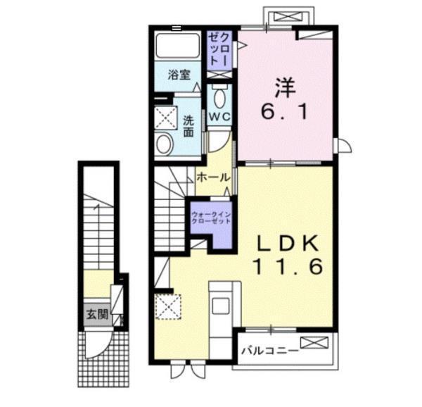 グランドソレイユ　川内　II（204） 間取り図画像