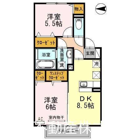 フルール　ドロップ（102） 間取り図画像
