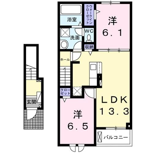 ドルチェくろまる　Ａ（204） 間取り図画像