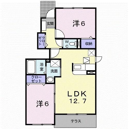 リヴァー　サイド　フラット　II（103） 間取り図画像