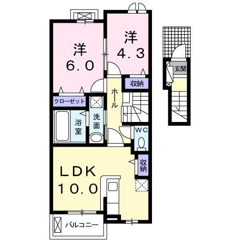 マーレ・インテルノV（203） 間取り図画像