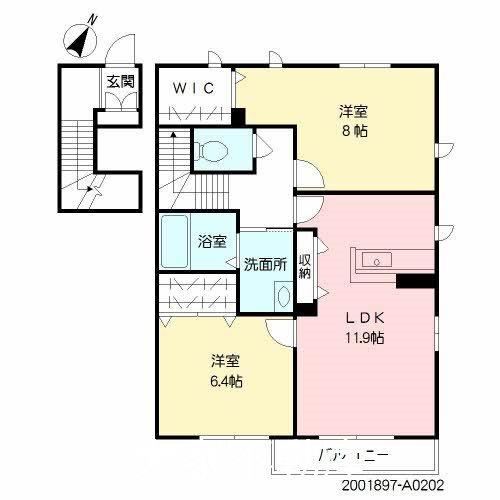 シャノアール（202） 間取り図画像