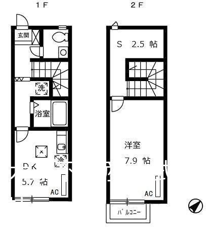 リースランド溝陸B棟（05） 間取り図画像