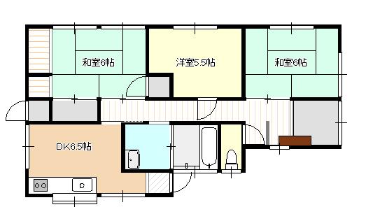 平山町 売家 間取り図画像