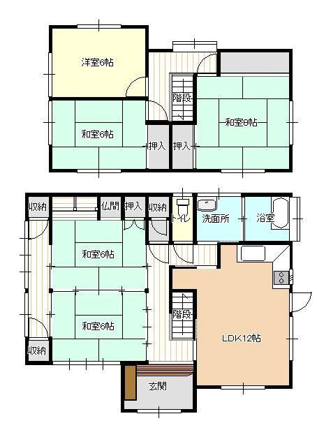 真崎町　売家 間取り図画像