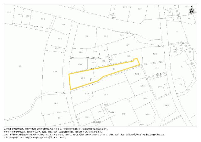 金谷町　売地 区画図