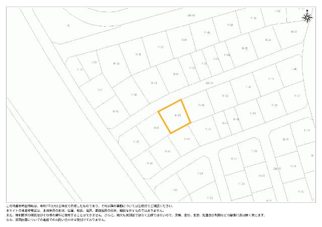 馬渡町　売地 区画図