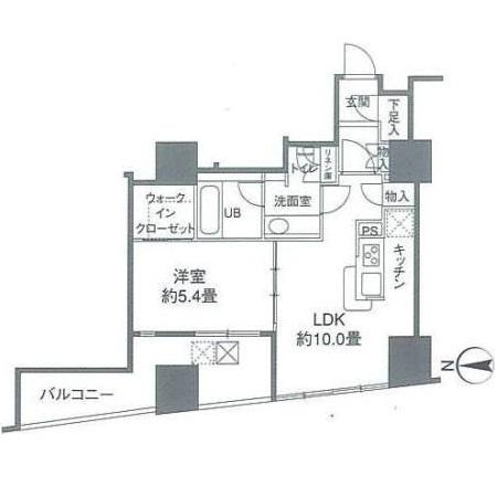 カスタリアタワー品川シーサイド（1501） 間取り図画像