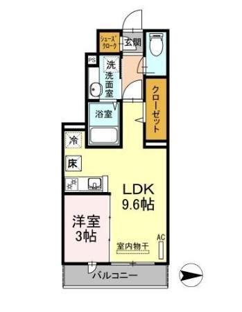 Hogar Ca'lido（102） 間取り図画像