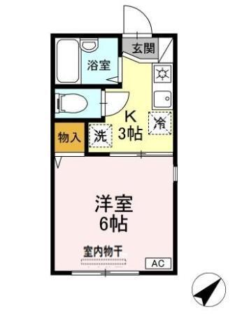 ハイムおもだか（202） 間取り図画像