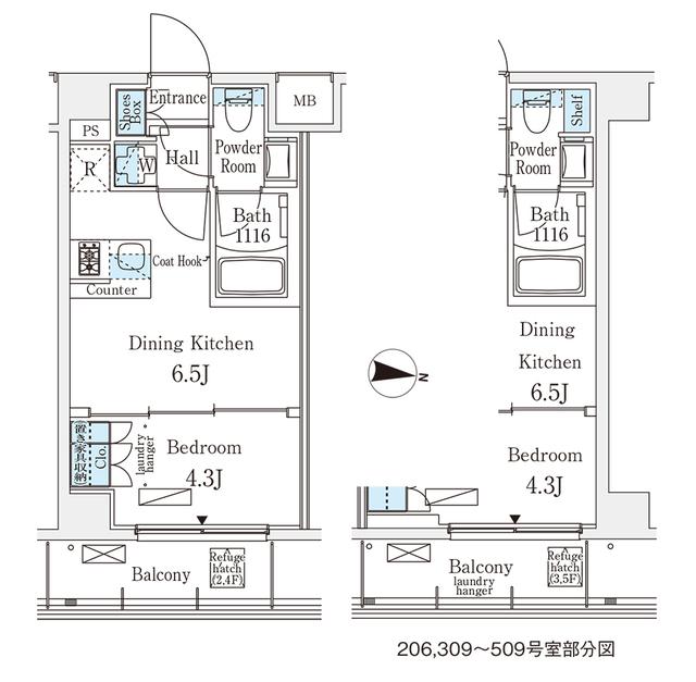 メゾン・クロイゾン（409） 間取り図画像
