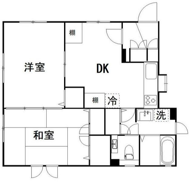 目黒区八雲アパート 間取り図画像