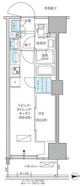 パークアクシス品川天王洲アイル（103） 間取り図画像