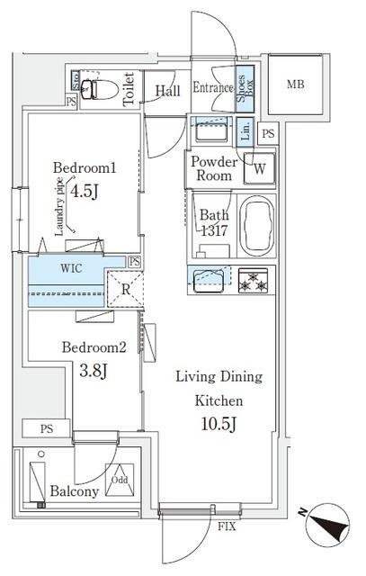 Ｕｒｂａｎ　Ｂｒｅｅｚｅ　恵比寿（301） 間取り図画像