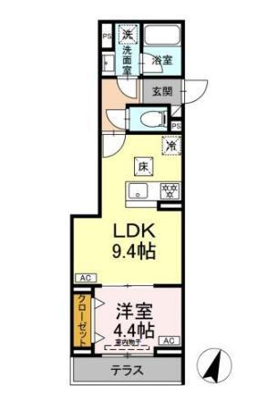 セレスティア中央　Ⅱ（105） 間取り図画像