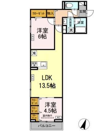 セレスティア中央　Ⅱ（202） 間取り図画像