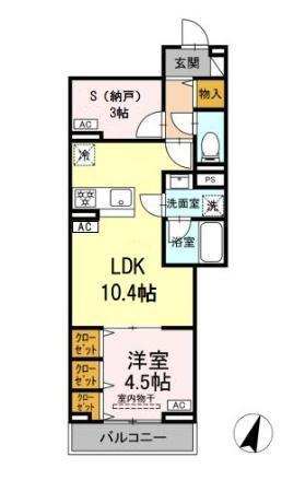 セレスティア中央　Ⅱ（203） 間取り図画像