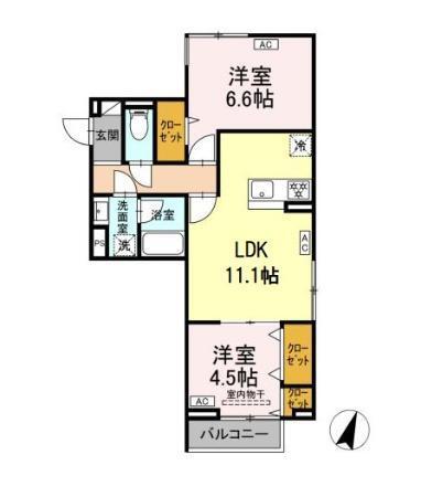 セレスティア中央　Ⅱ（207） 間取り図画像